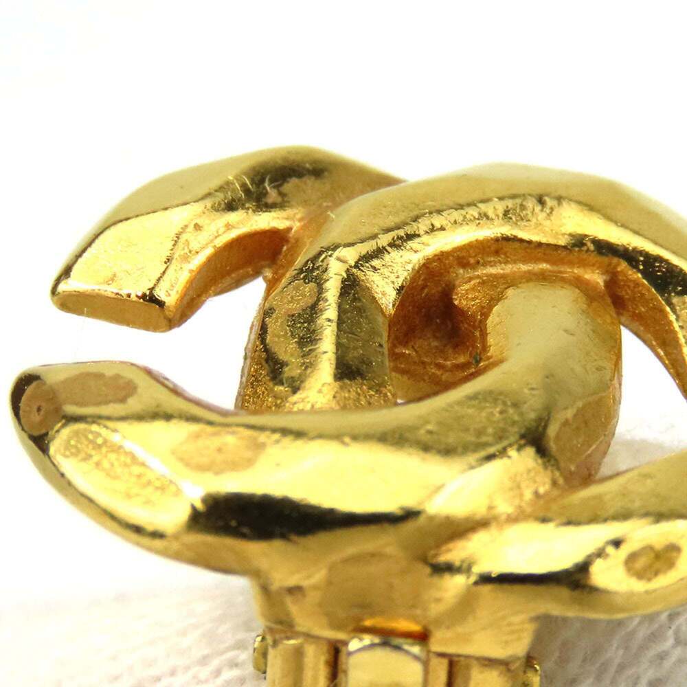 CHANEL Authentic Gold Logo Earrings - Picture 4 of 11